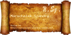 Marschalek Szandra névjegykártya